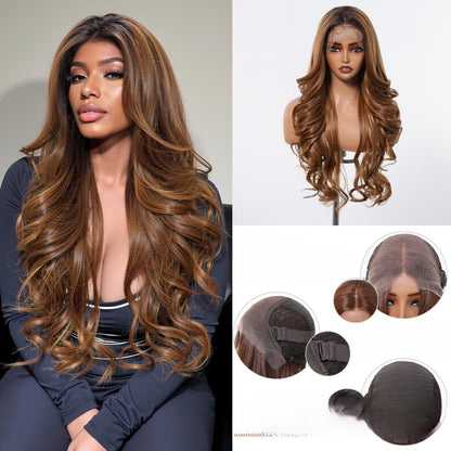Long Curly Lace Front Wig Heat Resistant
