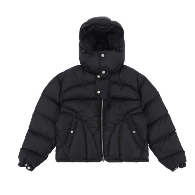 Men's Y2K Hip-Hop High-Collar Hooded Puffer Jacket