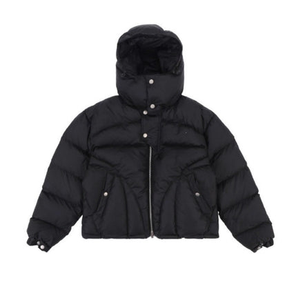 Men's Y2K Hip-Hop High-Collar Hooded Puffer Jacket