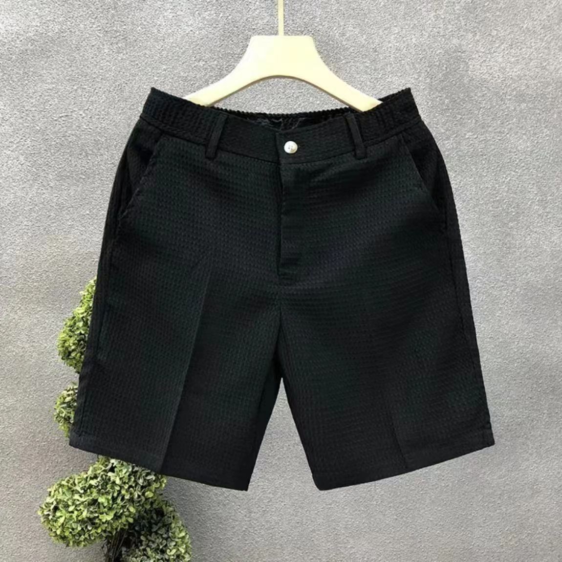 Zomer Dunne Cropped Heren Slim Fit Shorts