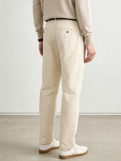 Men's Straight-Leg Cotton Casual Pants