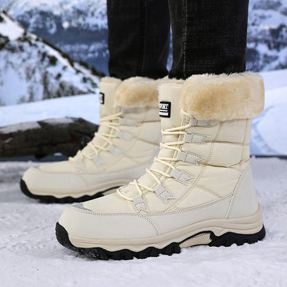 Unisex Warm Fur Lined Flat Snow Boots
