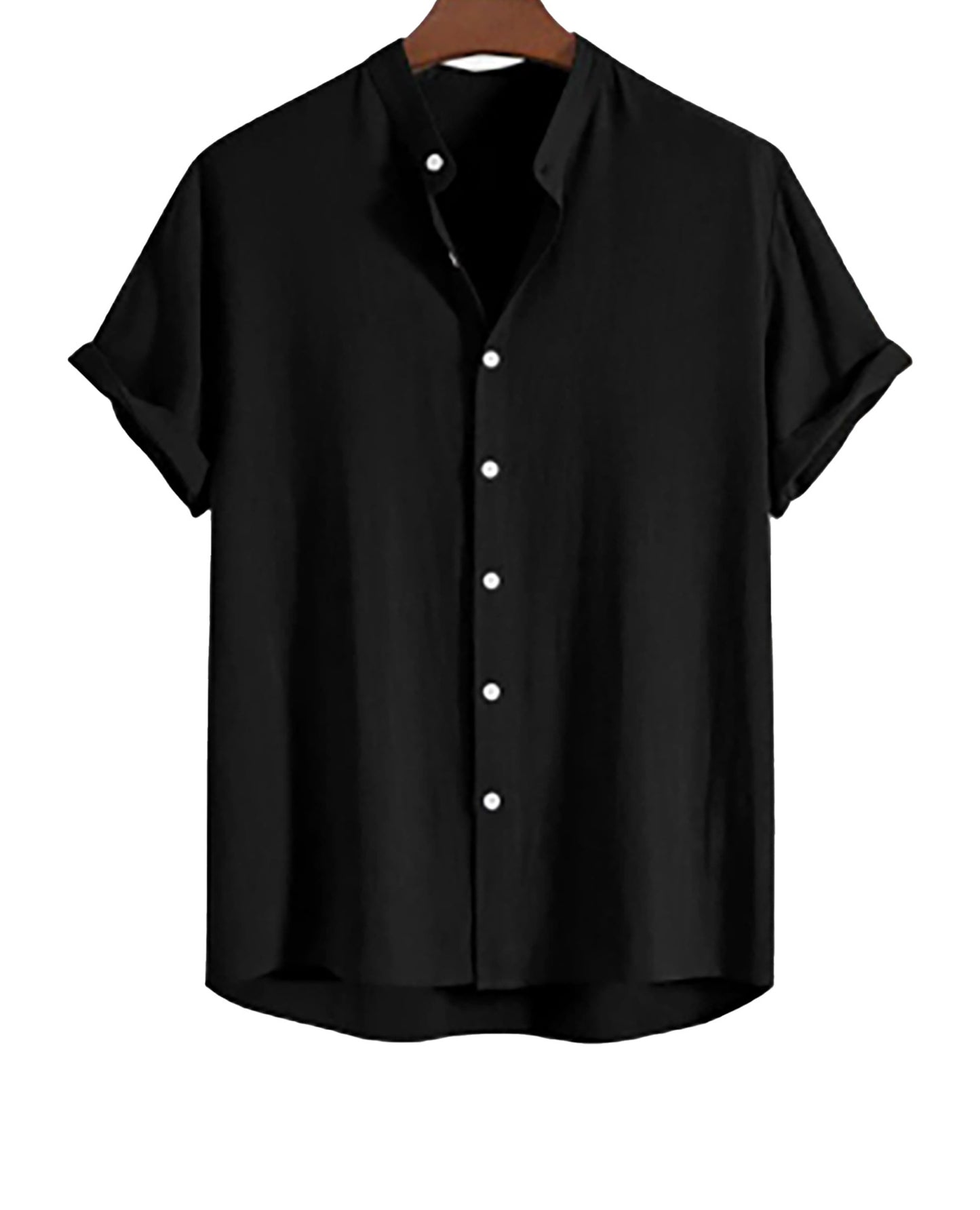 Men's Stand Collar Slim Fit Linen-Cotton Suit Set