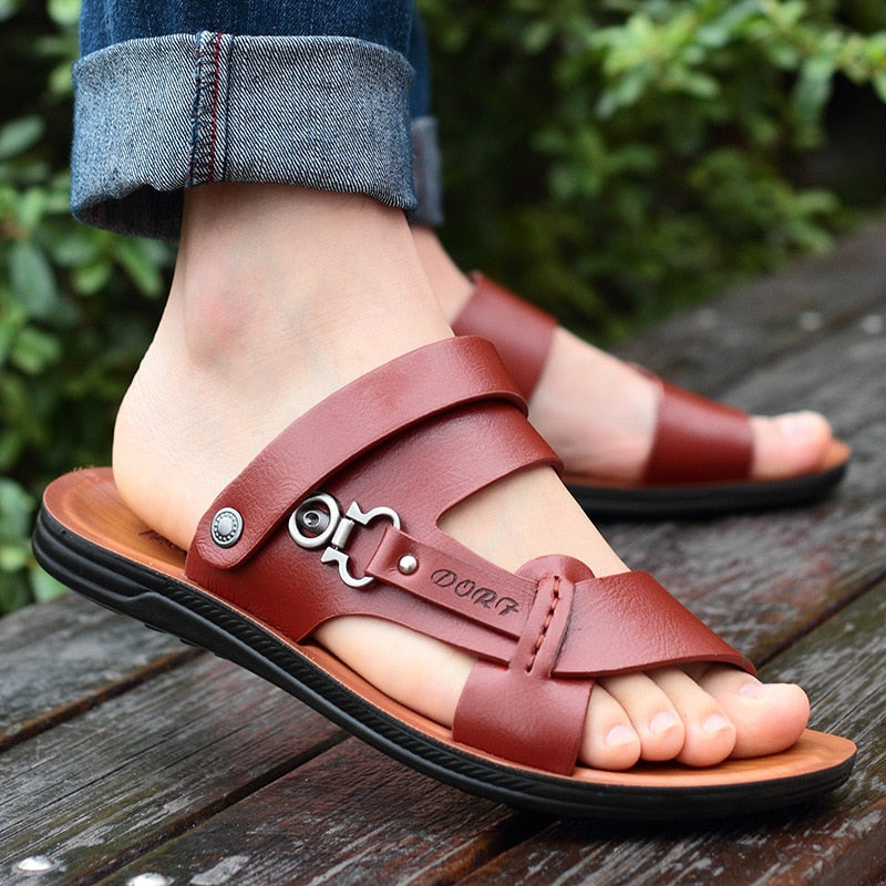 Zomer PU-leren sandalen voor heren