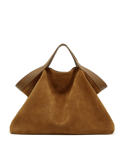 Retro matte leather large capacity commuter tote bag