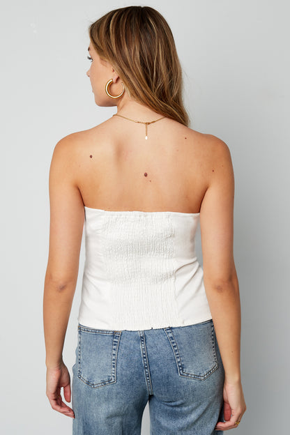 Denim kanten tubetop