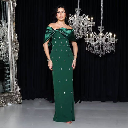 Bandage Off-Shoulder Long Dress