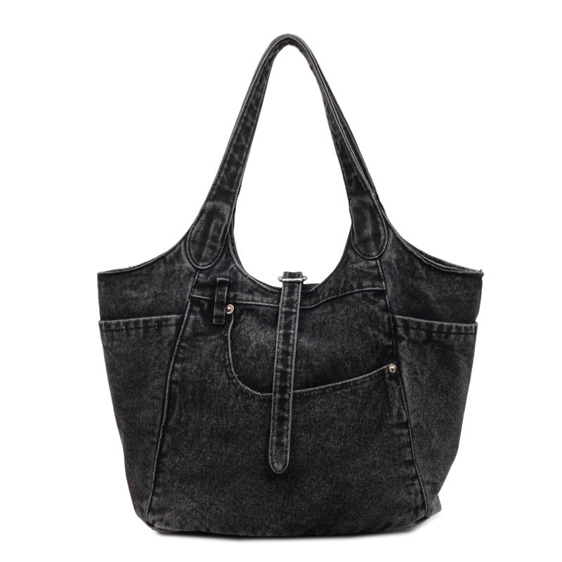 Ladies' Large Capacity Denim Shoulder Bag