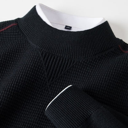 Mens Half Turtleneck Long Sleeve T-Shirt