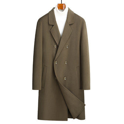 Men's Double Breasted Wool Overcoat