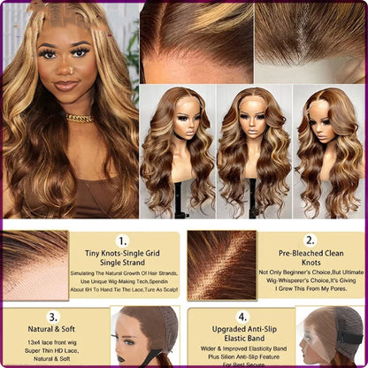 Long Curly Hair Big Wave Human Hair Front Lace Wig