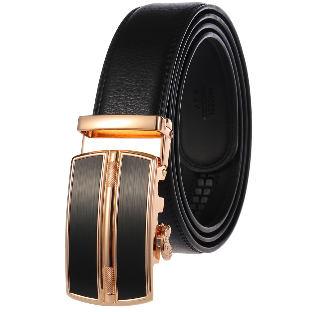 Automatic Buckle Mens Cowhide Belt