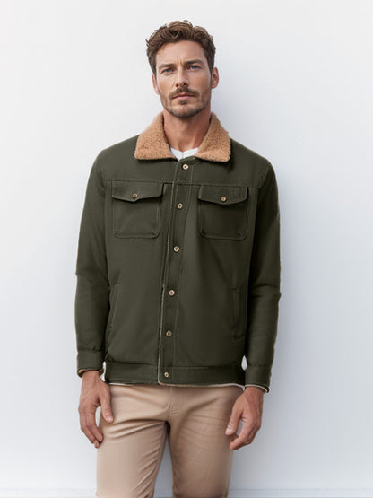 Fleece Lined Casual Jacket