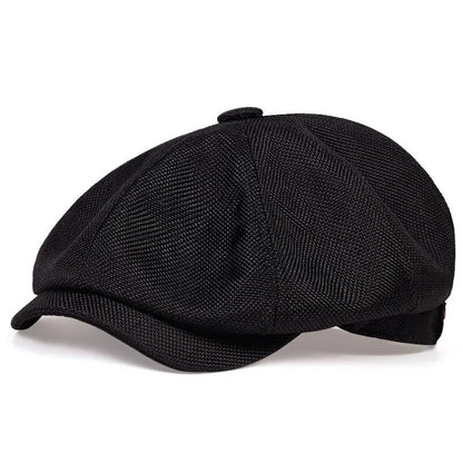 Linen Adjustable Beret Hat Vintage Style
