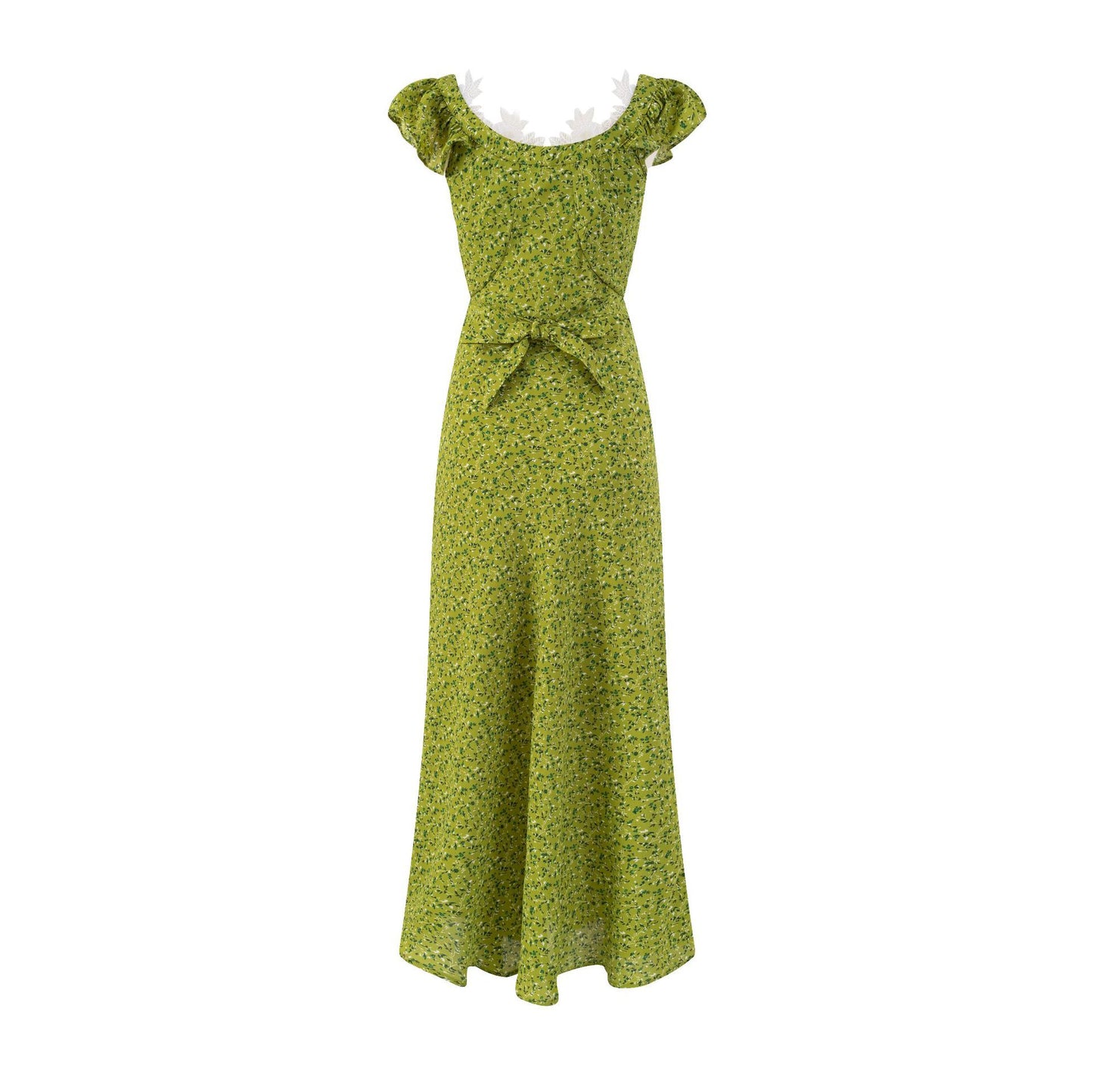 Lace edge lace ruffle edge dress