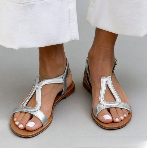 Women's flat one-piece open-toe beach shoes
