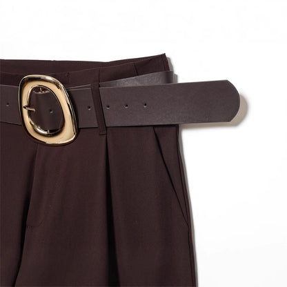 Womens Loose Wide-Leg Trousers
