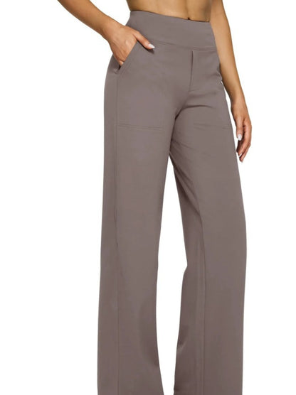 Casual High-Waisted Straight Pants Loose Pocket Yoga Pants