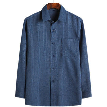 Mens Linen Cotton Blend Shirt Loose Fit Long Short Sleeve