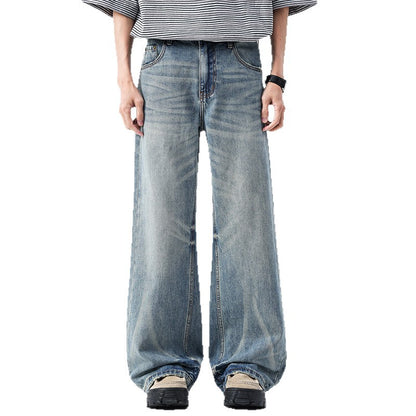 Denim Pants Men's Trendy Loose Straight Fit Oversized Jeans