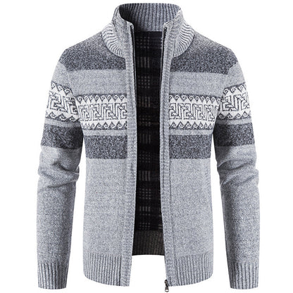 Casual gebreide cardigan met kleurblokprint