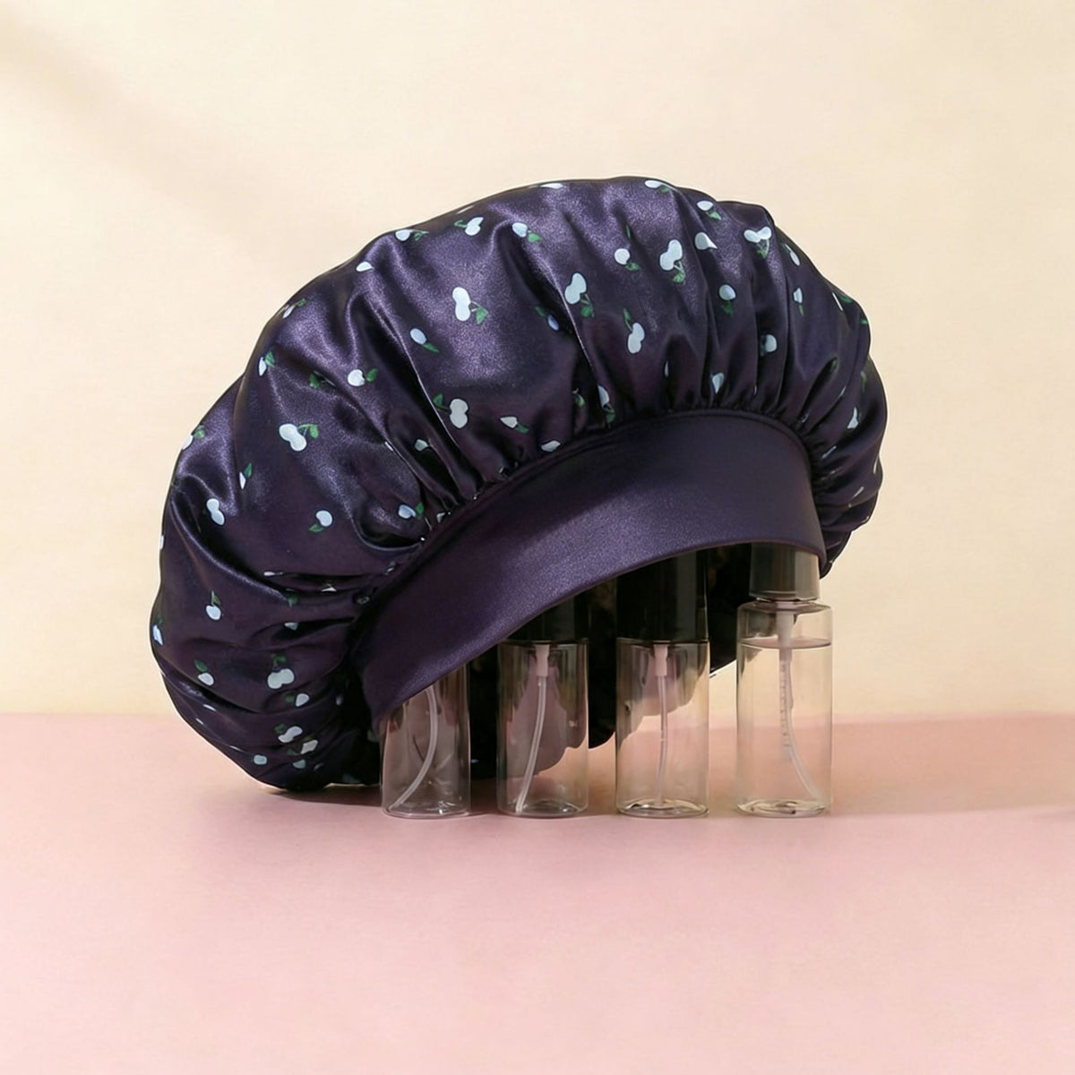 Women's Printed Polyester Wide-Brim Elastic Sleep Cap