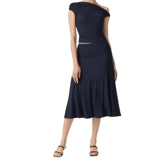 Off-shoulder slim fit rokset met ingebouwde vulling