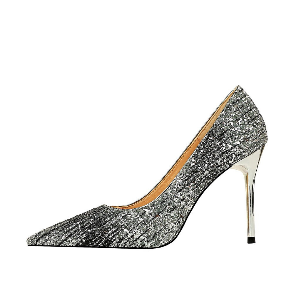 10 cm hoge stilettohakken met pailletten voor dames