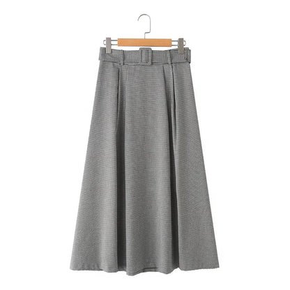 Two-piece Dress Chic and Elegant Woman Set Office Outfits Y2k O-neck Blouse Suit with A Skirt Sets for Women 2 Pieces