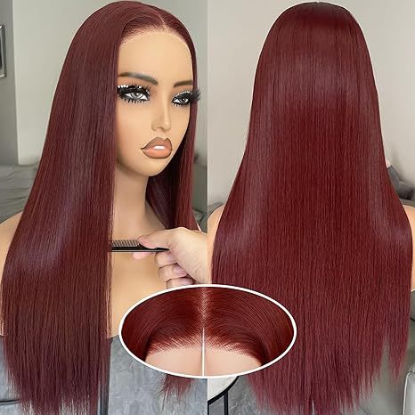 13x6 Glueless Lace Front Wig Natural Hairline Synthetic Hair