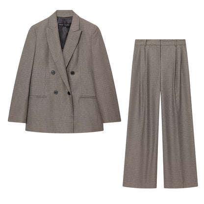 Suit jacket+pleated pants set