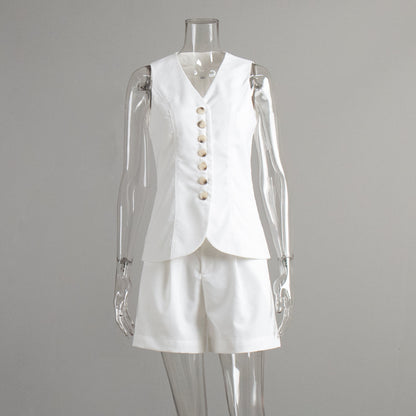 Women's Cotton Linen Vest Shorts