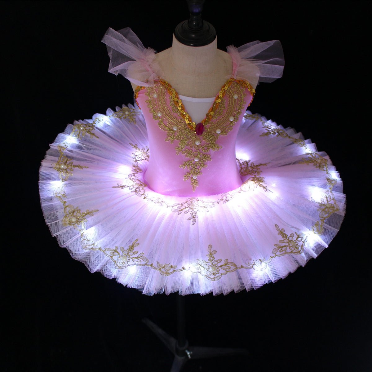 Childrens Sequined Ballet Performance Dress