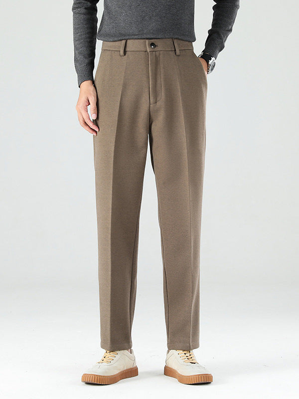 Men's Casual Pants Straight-Leg Drapey Dress Pants Long Pants