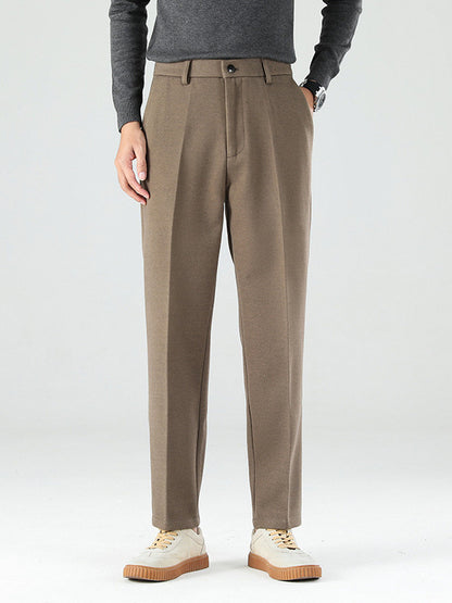 Men's Casual Pants Straight-Leg Drapey Dress Pants Long Pants