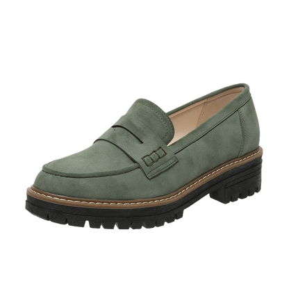 Dames loafers met dikke hak