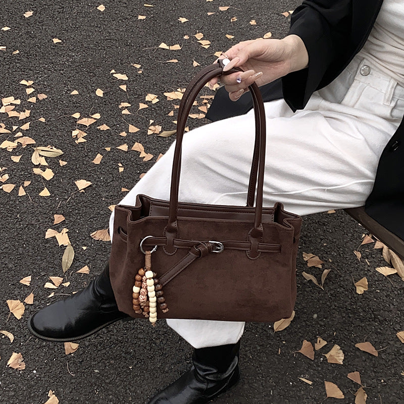 Suede Retro Bowling Bag