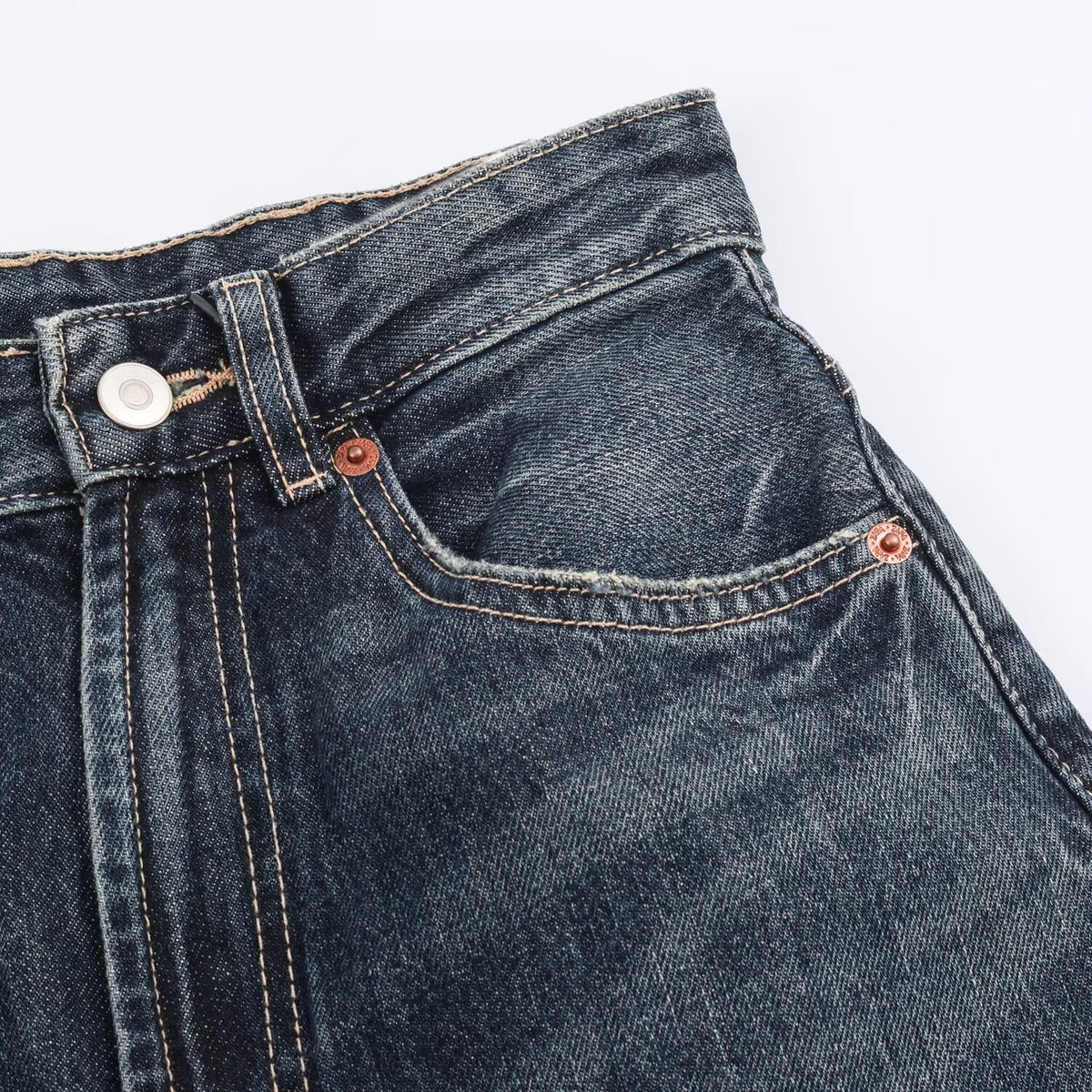 Women's High-Waist Wide-Leg Casual Denim Jeans