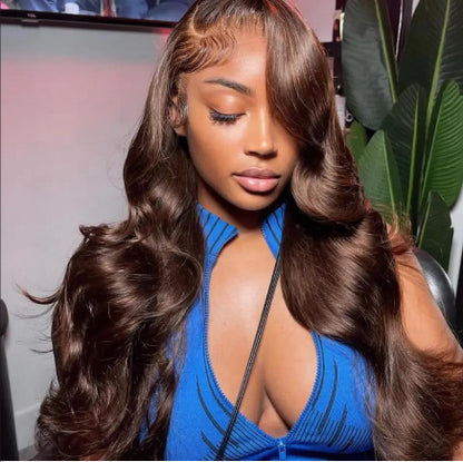 Chocolate Brown Body Wave Lace Front Wig