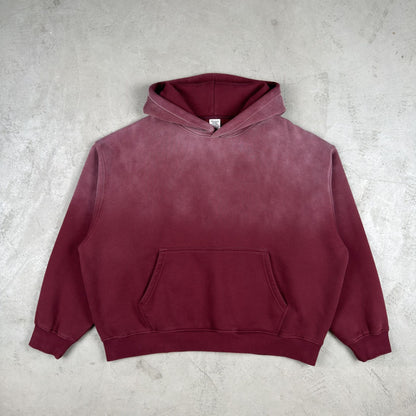 Oversized Gradient Washed Fleece Hoodie