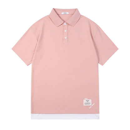 Men's short sleeved polo shirt solid color summer new style