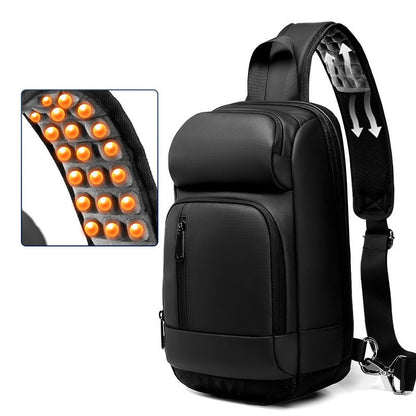 Trendy schoudertas voor mannen met USB-lader