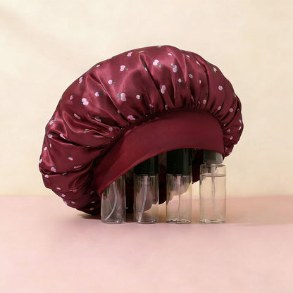 Women's Printed Polyester Wide-Brim Elastic Sleep Cap