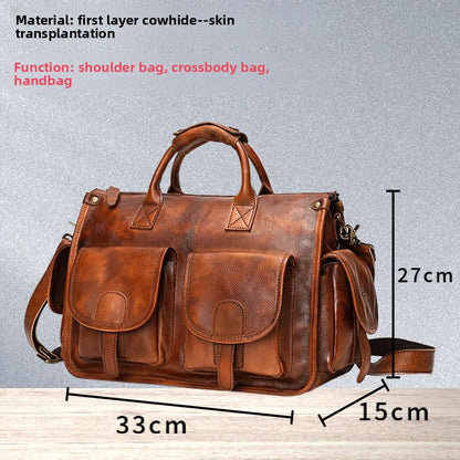 Handmade Top-layer Cowhide Vintage Messenger Bag
