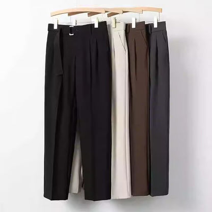 Suit Pants Men's High-End Drape Straight Leg Trousers Spring Autumn Loose Wide Leg Casual Trendy  Long Pants