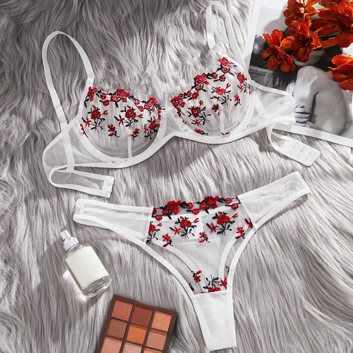 Lace Mesh Lingerie Set