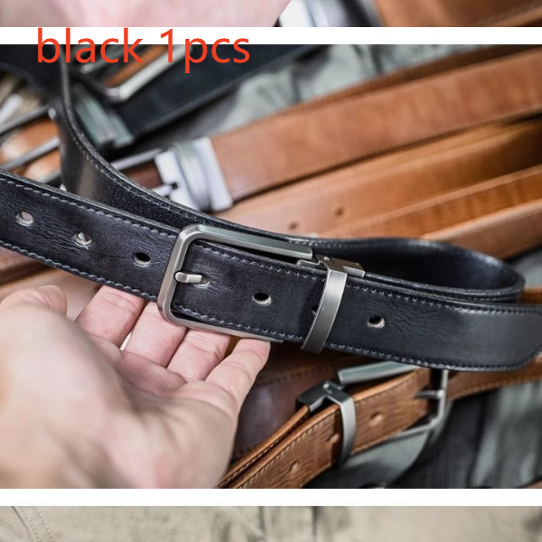 Handmade Top Layer Cowhide Belt Vintage Pin Buckle Mens Genuine Leather