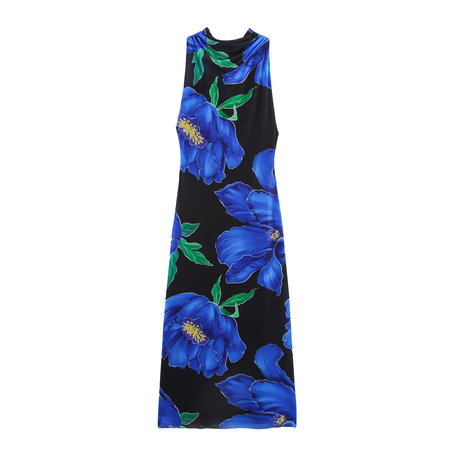 Women's Clothing Printed Draped Dress
