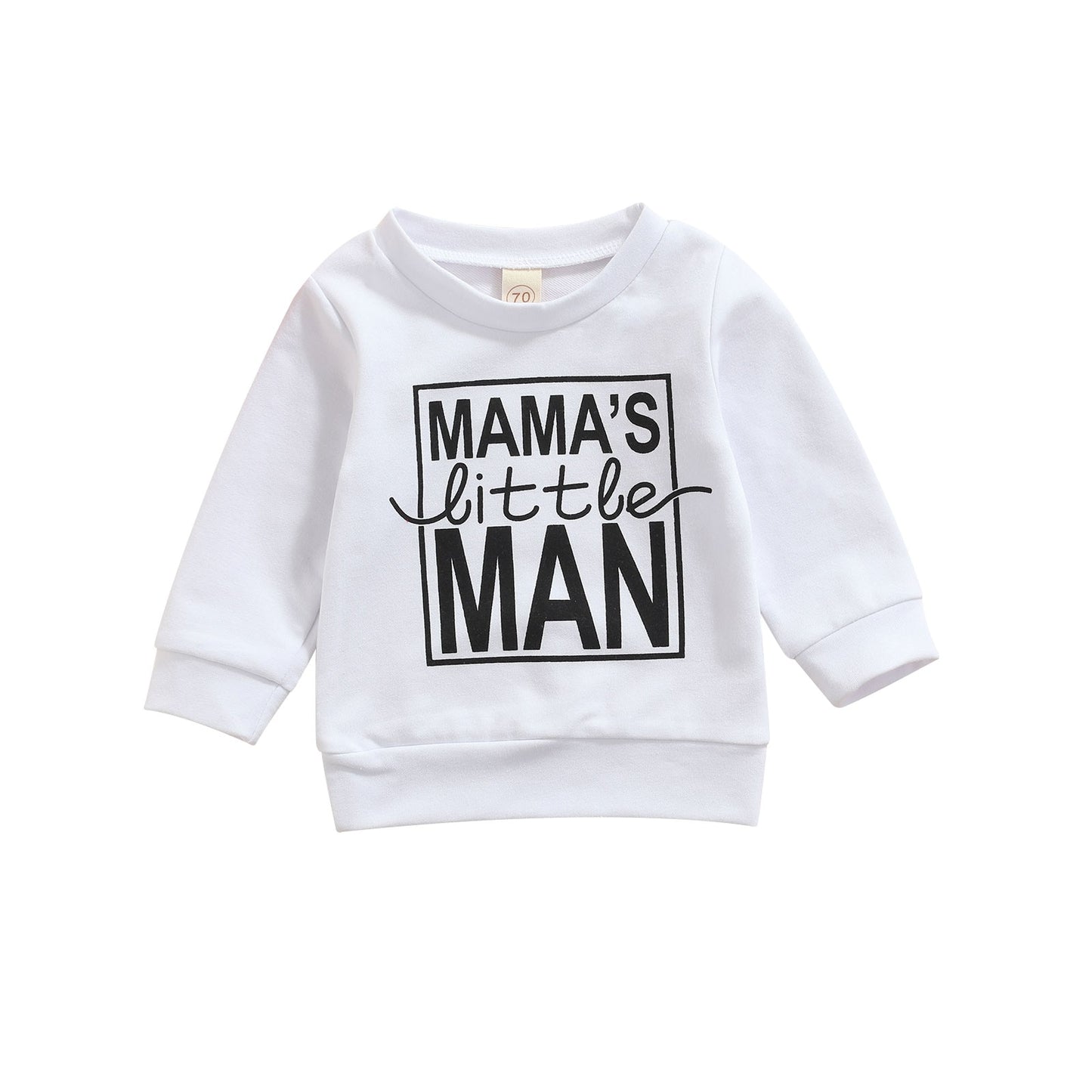 Sweatshirt voor baby/jongens met tekstprint