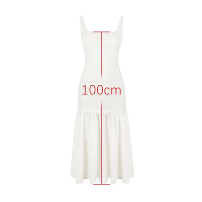 Summer Midi Holiday Dress New Arrivals Red Spaghetti Strap Elegant Hem Dress Casual Birthday Party Dresses